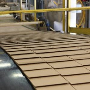 Corrugated Sheets on conveyor